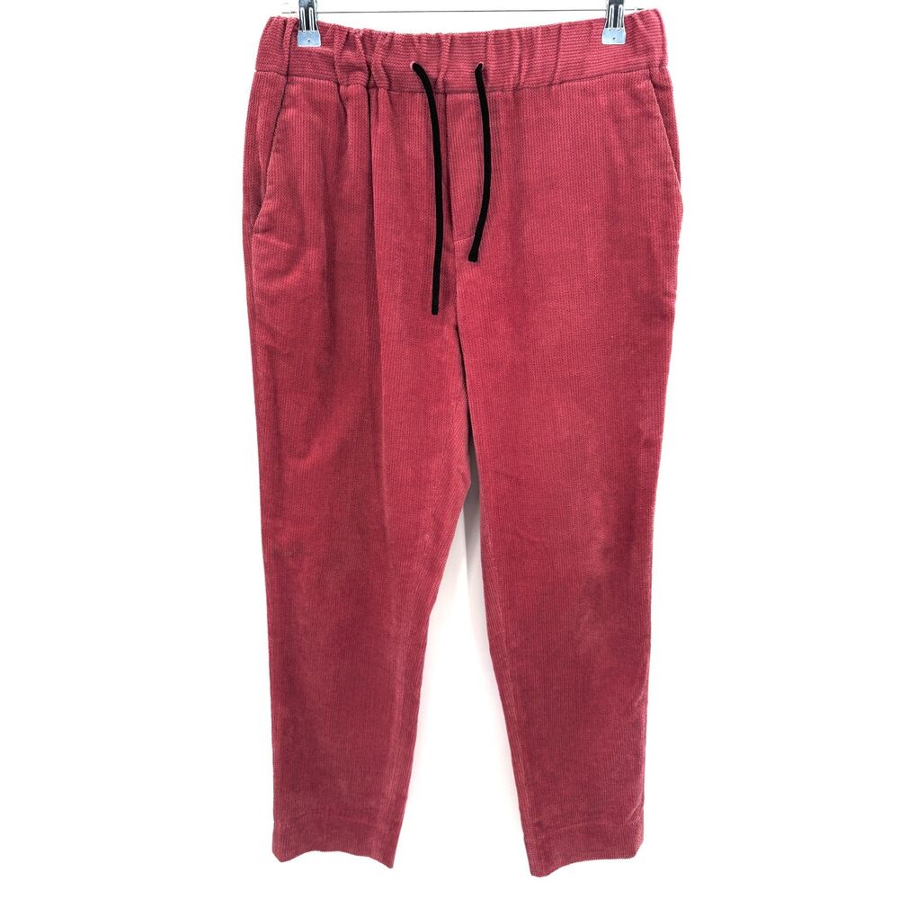 Scotch & Soda Red Corduroy Drawstring Pants